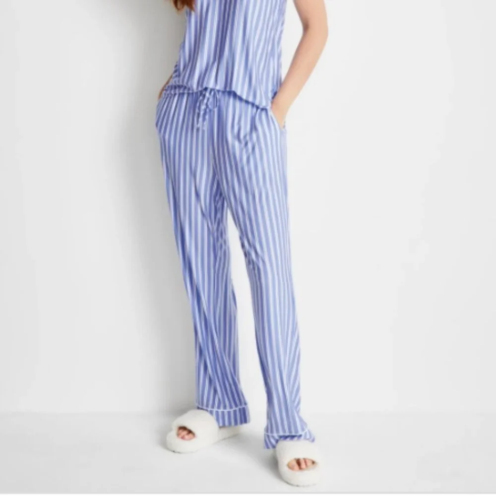 State of Day Women's Racerback Pajama Bottoms Blue Size XL 10249